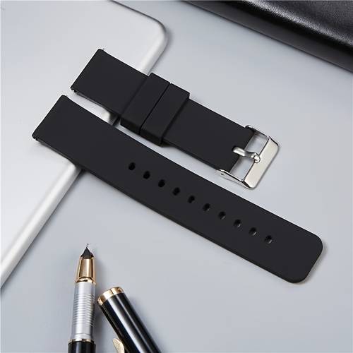 silicone strap quick release watch strap 16mm 18mm 20mm 22mm 24mm soft rubber smart watch band wrist bracelet belts