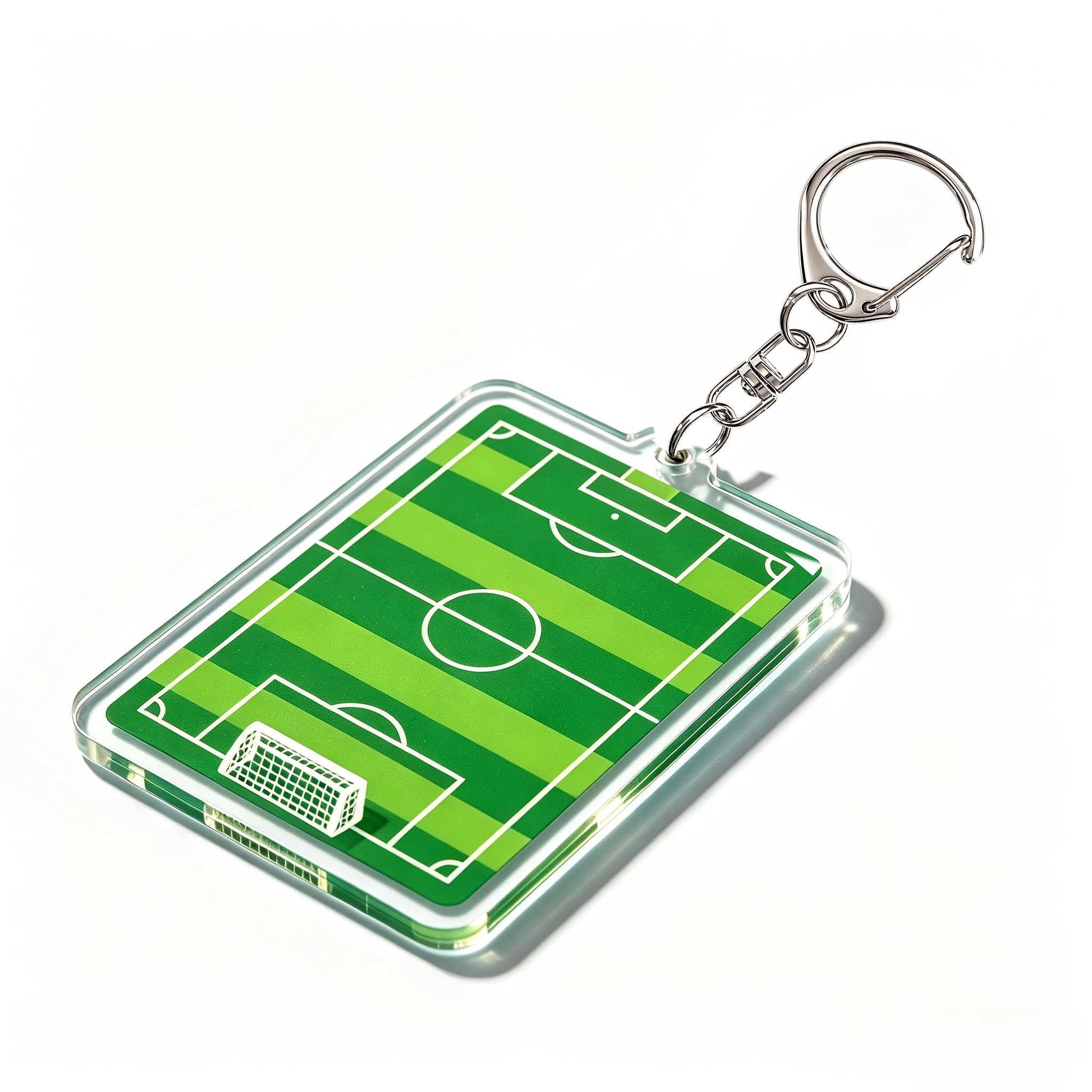 TEMU 2d Flat 1pc Acrylic Soccer Field Keychain, Key Chain Designed For Football Players And Fans, Suitable For Soccer-themed Party Gifts, Souvenirs,