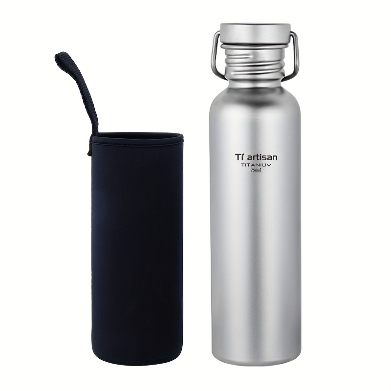 E-shop Tiartisan 1 Stück Reißfestes Outdoor Sport Trinkflasche, Zusammenklappbar mit Trageschlaufe, Ultra-Leicht und , für Radfahren, Camping & Wandern