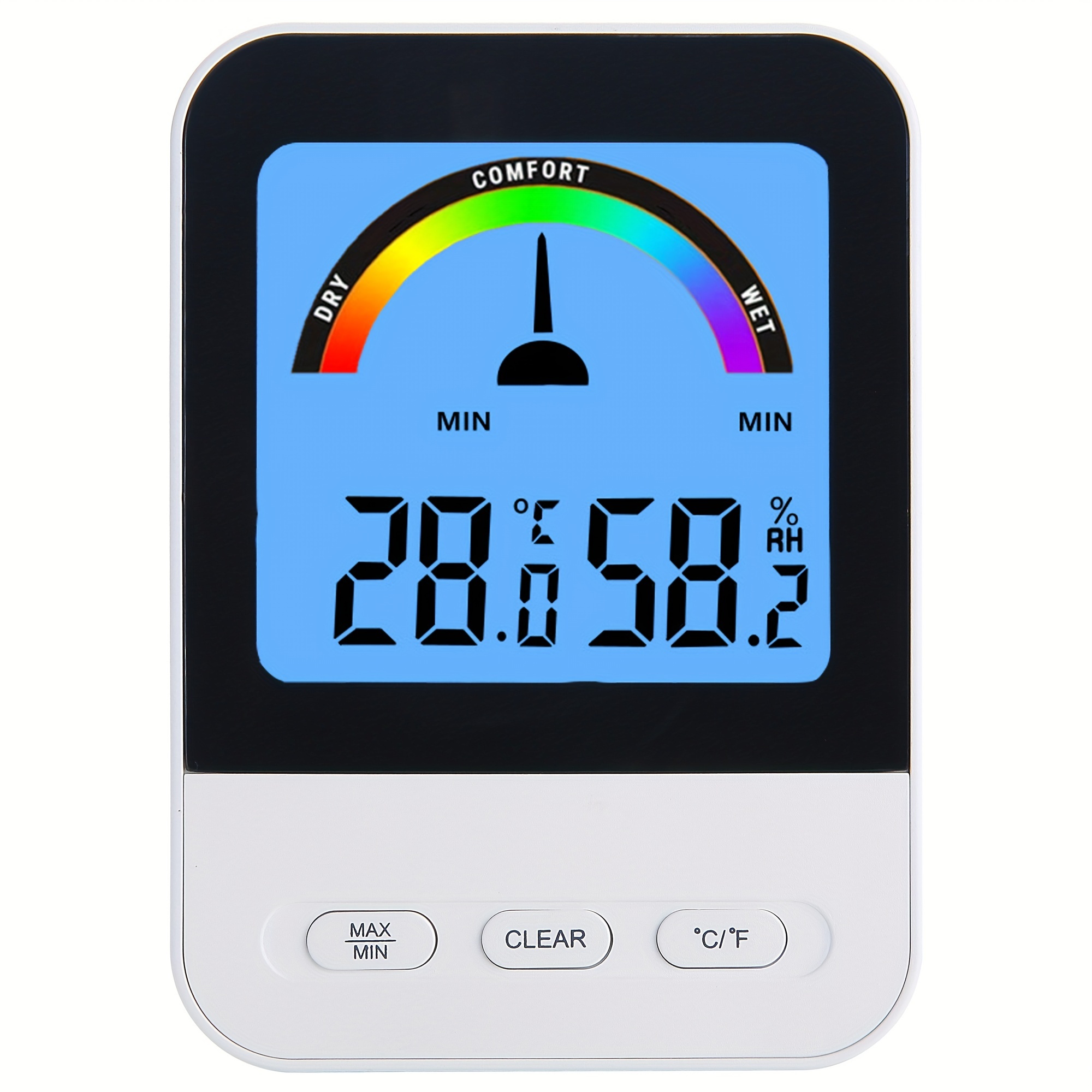 Igrometro Umidità ambiente - Termometro per la casa - igrometro termometro  interno Misuratore di umidità dell'aria con grande touchscreen e