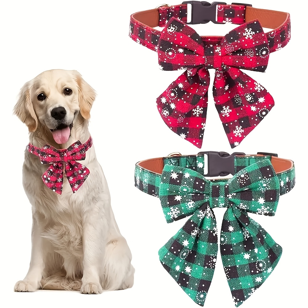 

1pc Mitooe Dog Detachable - Polyester Christmas Pet Bow Collars Lining For And