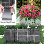artificial cemetery flowers silk rose floral arrangement for outdoor tombstone decoration sympathy memorial day display no container included silk flowers for cemetery