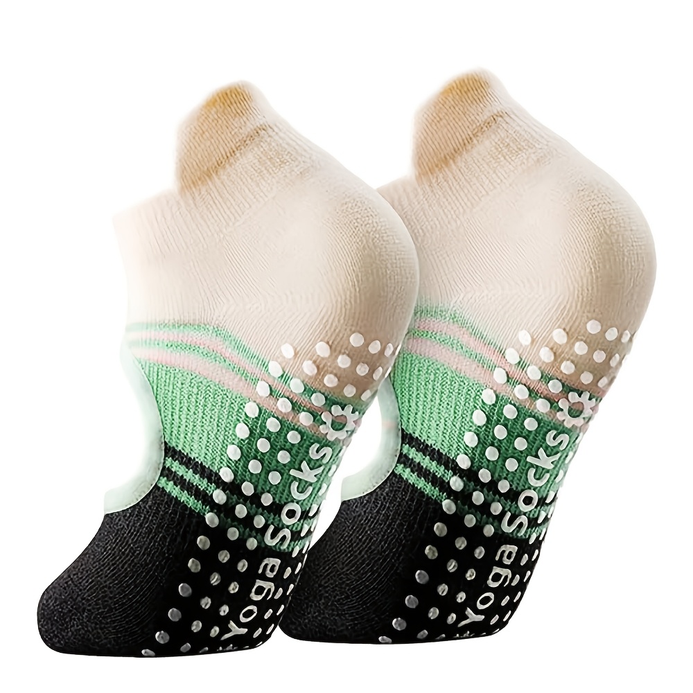 pilates grip socks women non slip skid yoga grippy socks Temu - Main Image