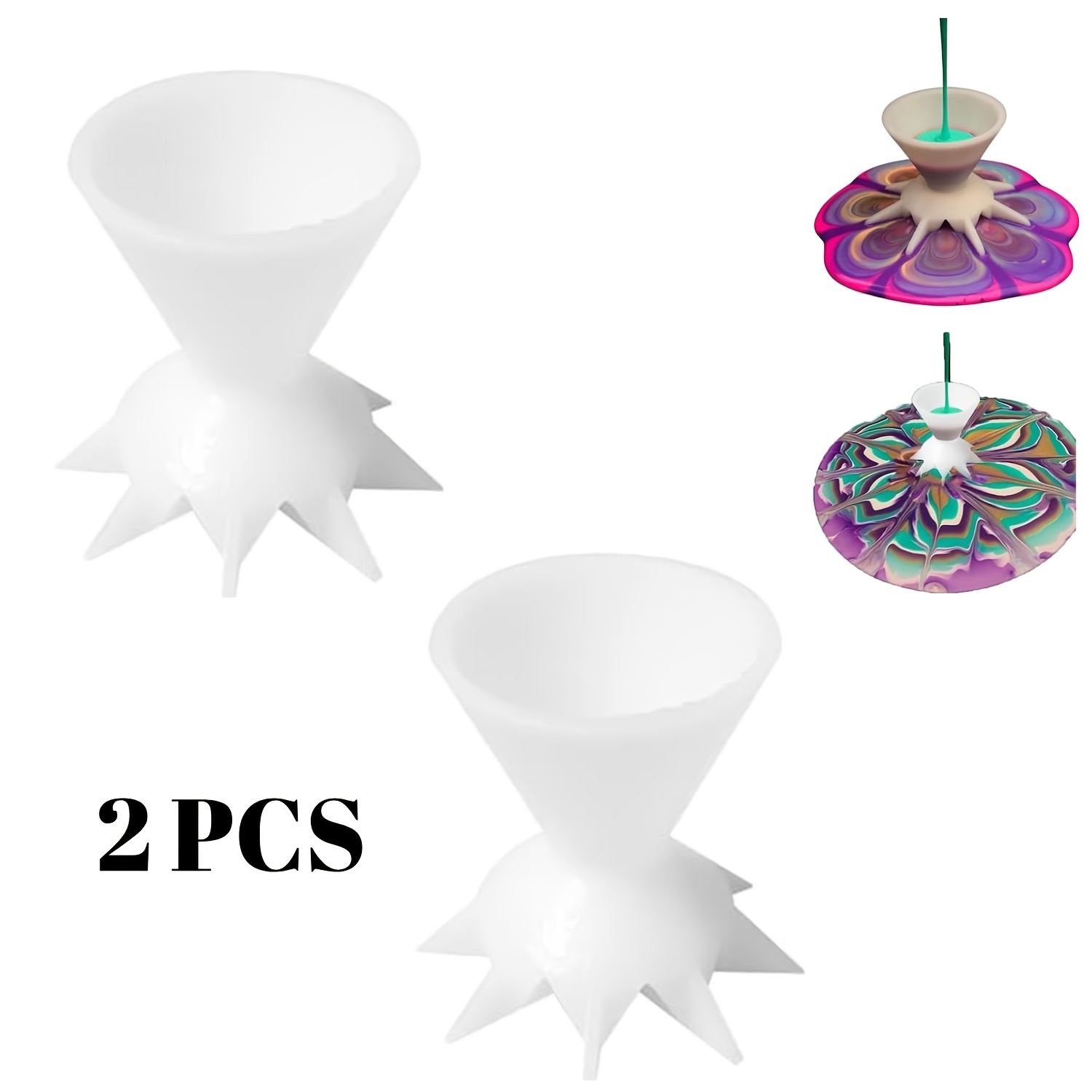 2pcs/ 4pcs Mini 7-legged Acrylic Drain, Suitable For Mandalas And Graffiti Art - Essential Additions For Paintings