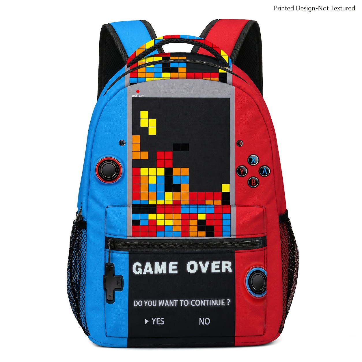 TEMU [printed Design-not Textured] The Backpack Large Capacity, Lightweight, Zipper Closure, , Can Hold -inch Laptop, Features Adjustable Shoulder