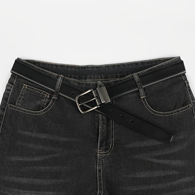 Men's Metal Buckle Belt Double Sided Use