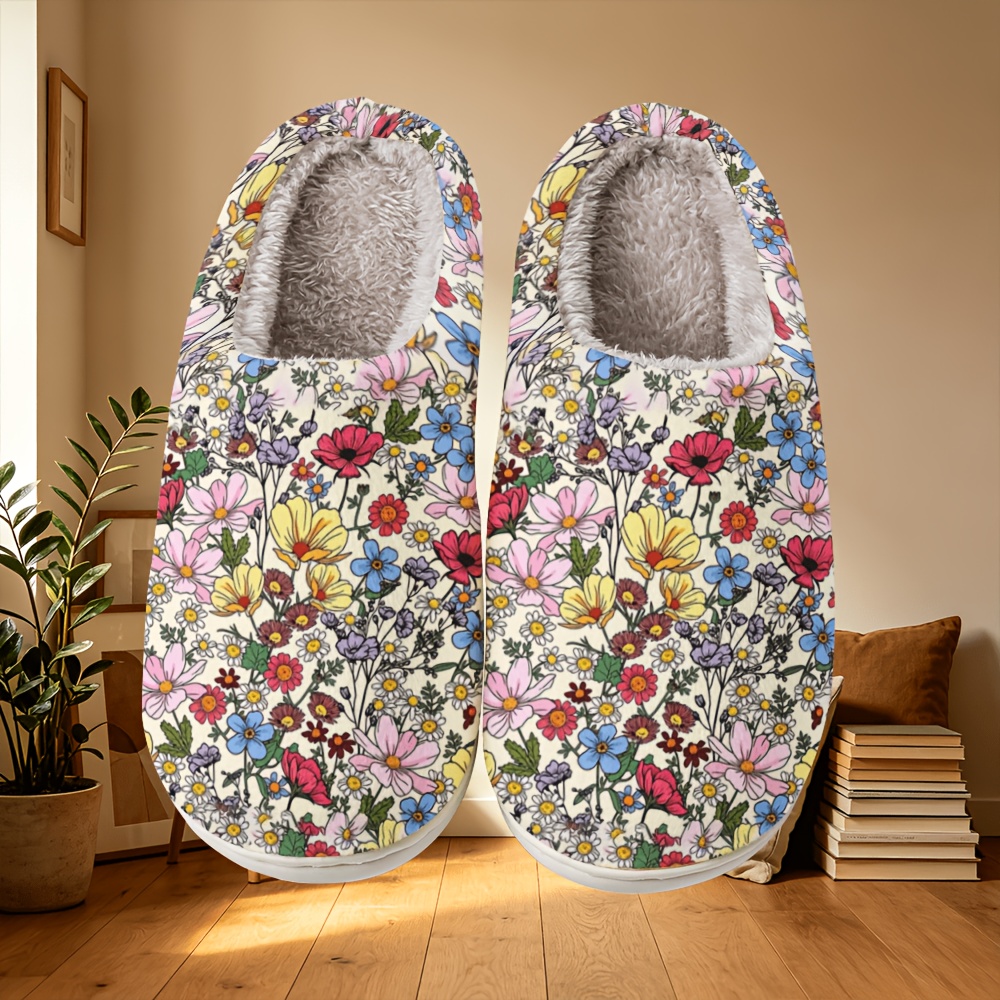 TEMU Men's Women's Home Slippers, Skin-friendly Breathable Comfortable Warm, Spring Autumn Winter Indoor Outdoor Thick-soled Couple Style Slippers,