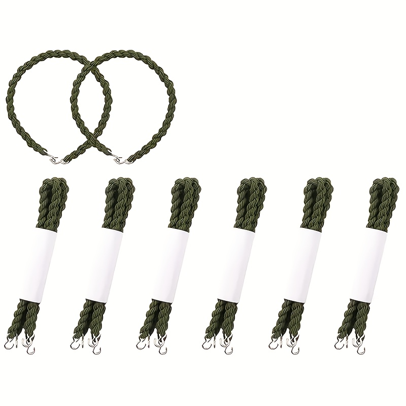 TEMU 12pcs Lacets de Bottes avec Boucles à Crochet Métalliques - Élastiques, Légers, Durable pour l'Équipement de l'Armée, de , de l'Aviation -