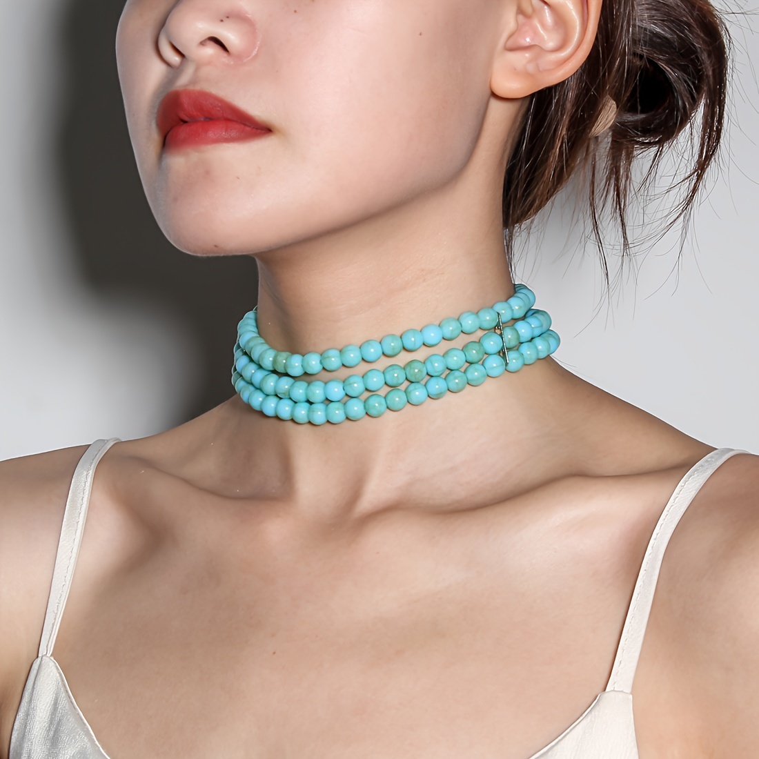 Boho 3 Layered Pendant Choker Necklace, Versatile Style