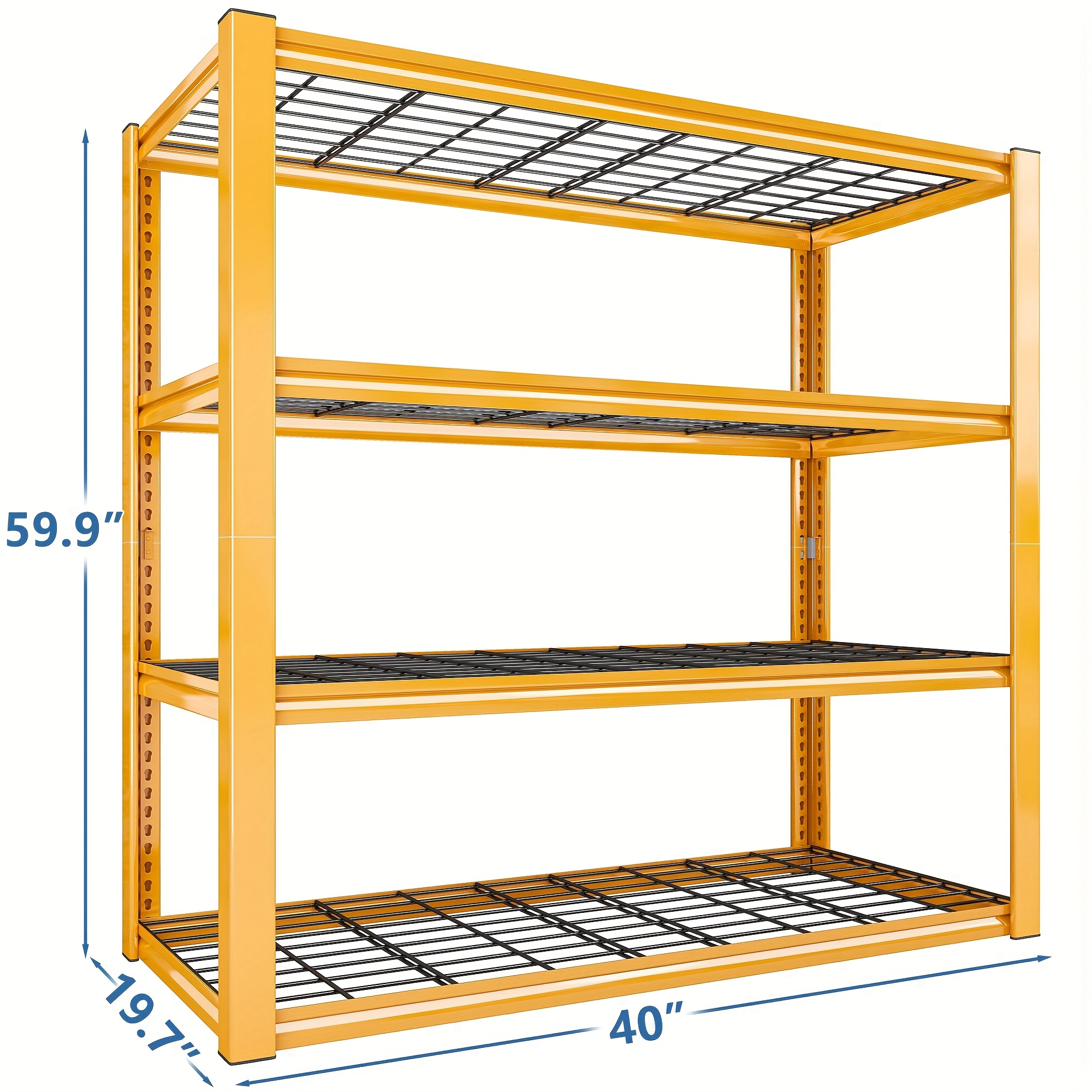 TEMU Adjustable Metal Shelving Unit With A Heavy-duty Capacity Of 2000 , In 72-inch And 60-inch . This Freestanding Storage Rack Features A Polished
