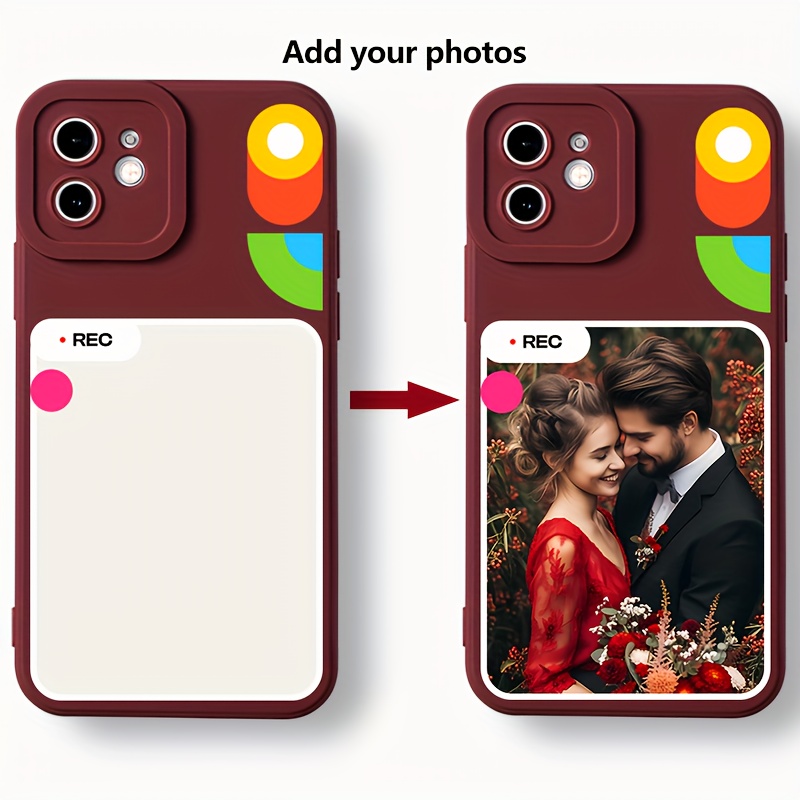 Funda personalizada con diseño de flores y texto para iPhone 13, 12, 11 Pro  Max Mini XR, funda personalizada para iPhone con tu propia foto, regalo