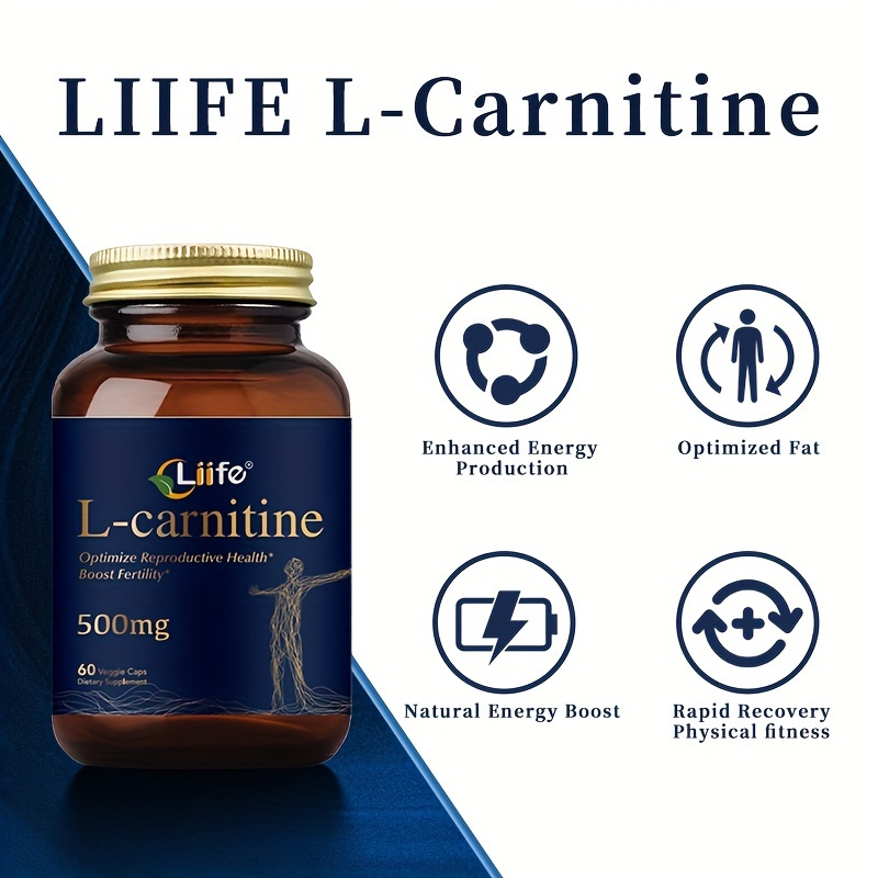 Liife L-Carnitine 500mg, Amino Acid, Sports Nutrition, Energy Supplement,  Memory