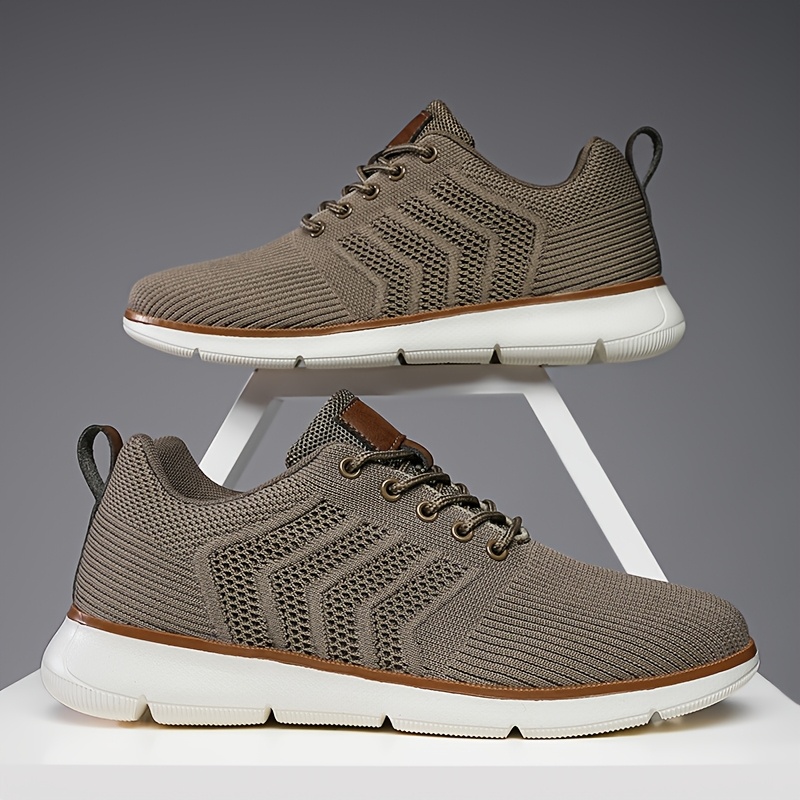 1pair CHTAPPILIAR Men's Breathable Mesh Casual Sneakers, Solid Color Low Top Lace-Up Shoes with EVA Sole and Fabric Insole for Daily Wear - Spring/Summer Collection