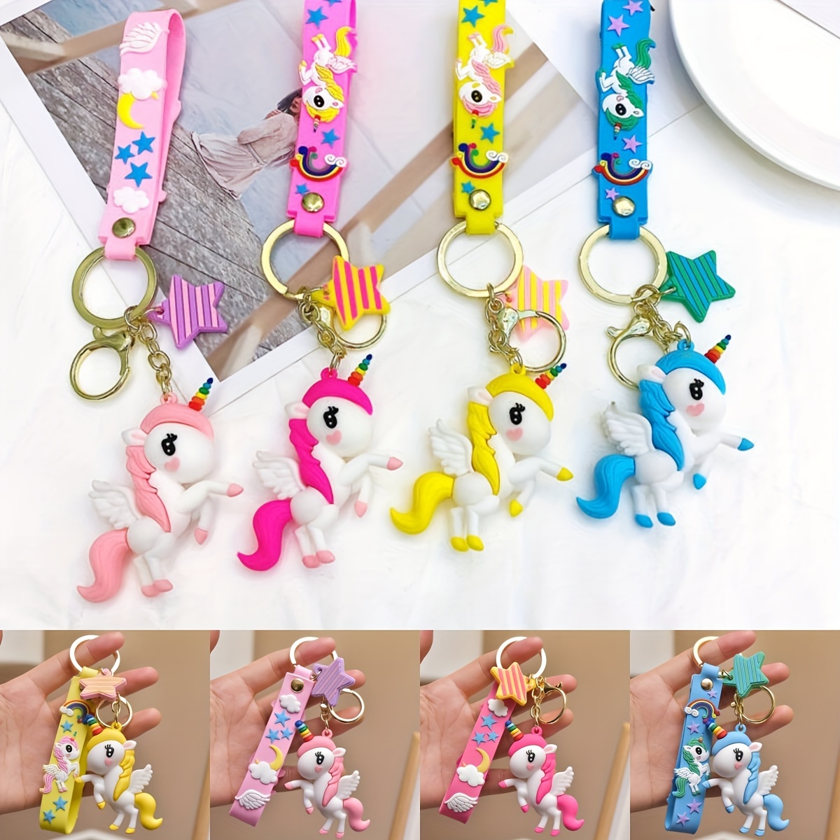 

1pc Unicorn Keychain For Men, Cute Cartoon Unicorn Keychain For Men, Bag Phone Pendant For Lovers