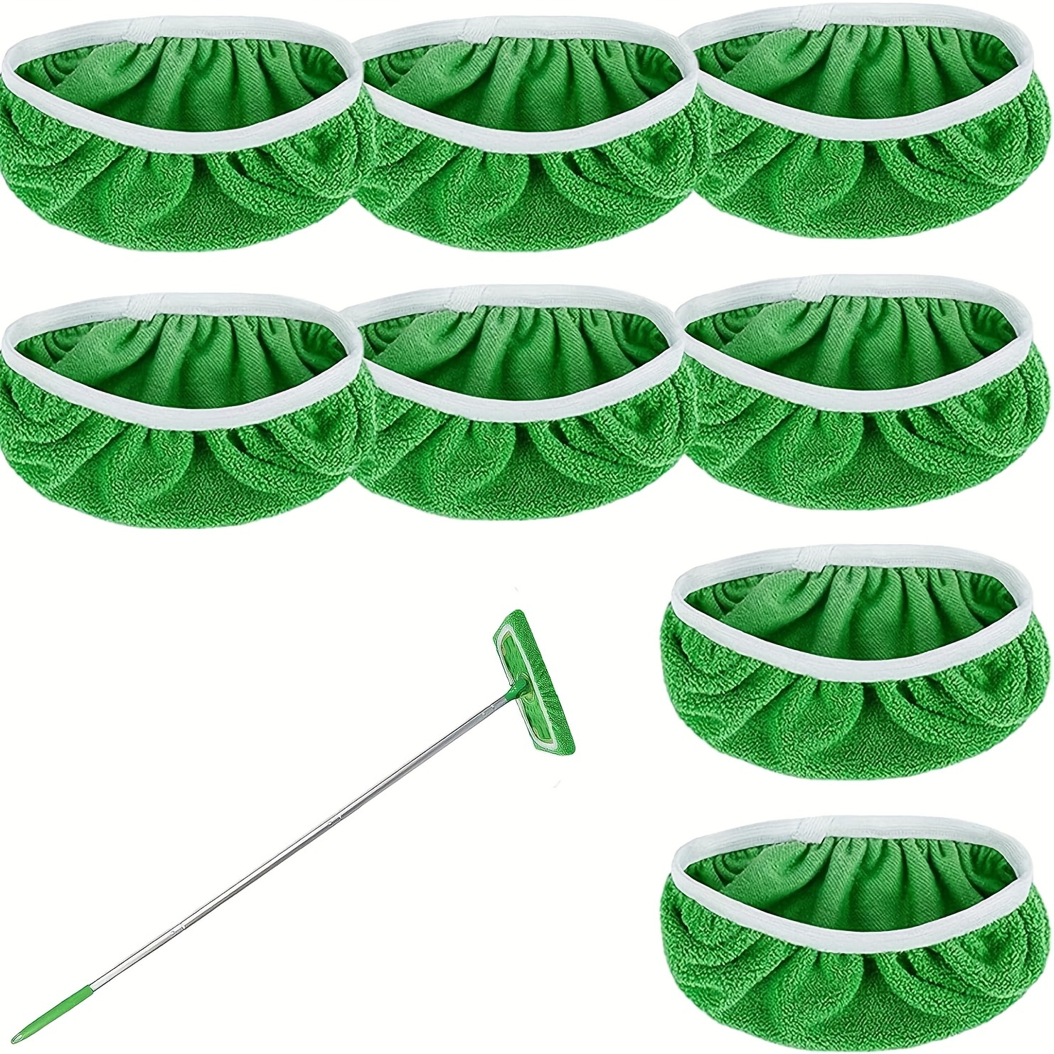 

8 Pcs Washable Mop Pad Replacements | Household Mop Cloth Covers | Replacement Mop Pads For Home Cleaning, Mop Pad Replacements And Household Flat Mop Cover Replacements