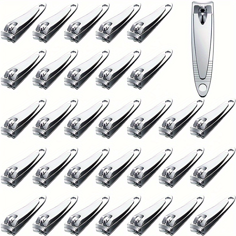 

32-pack Classic Style Stainless Steel Nail Clippers, Silvery Fingernail & Toenail Clipper Set, Sharp Blades, Portable Cutter Tool For Nail Salons & Home Use