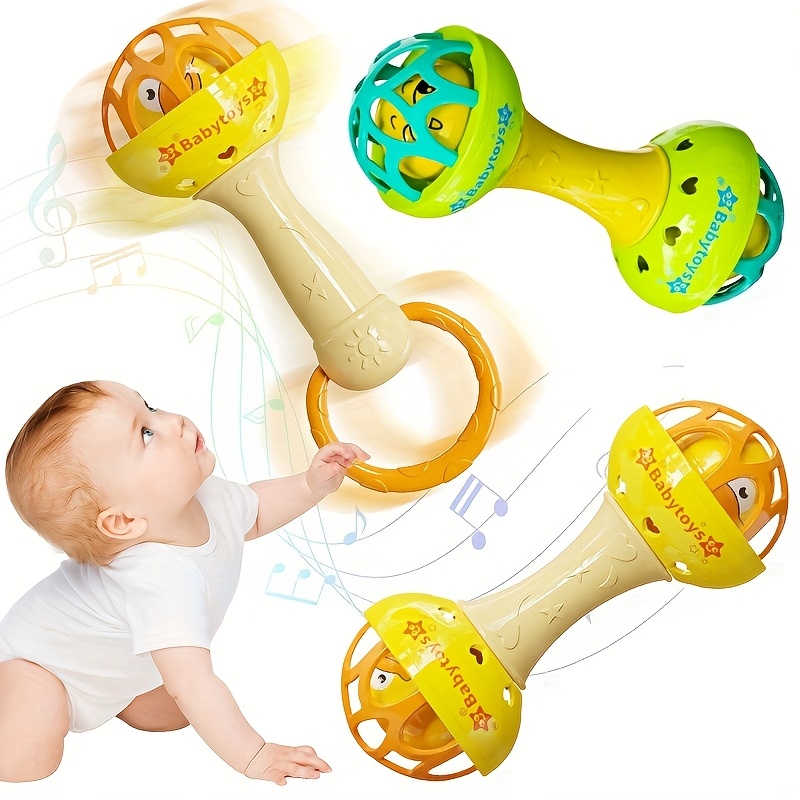 Set of 2 Baby Rattle Balls for Early Learning