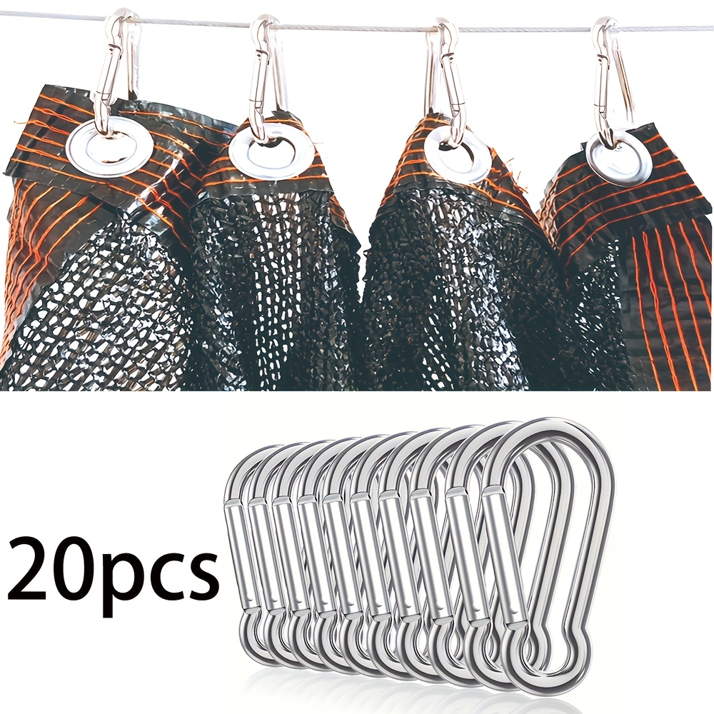 E-shop 20-teiliges/Set Outdoor Zelt Zubehör Haken Set, Kürbis Schnalle Zelt Außenhaken, Multifunktionaler Robuster Aluminiumlegierung Hakenring