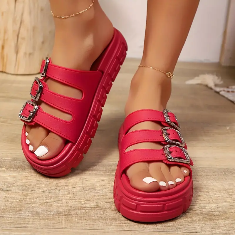 womens beach vacation sandals with thick sole three straps comfortable and breathable non slip bohemian for summer outdoor and home use Product details 22