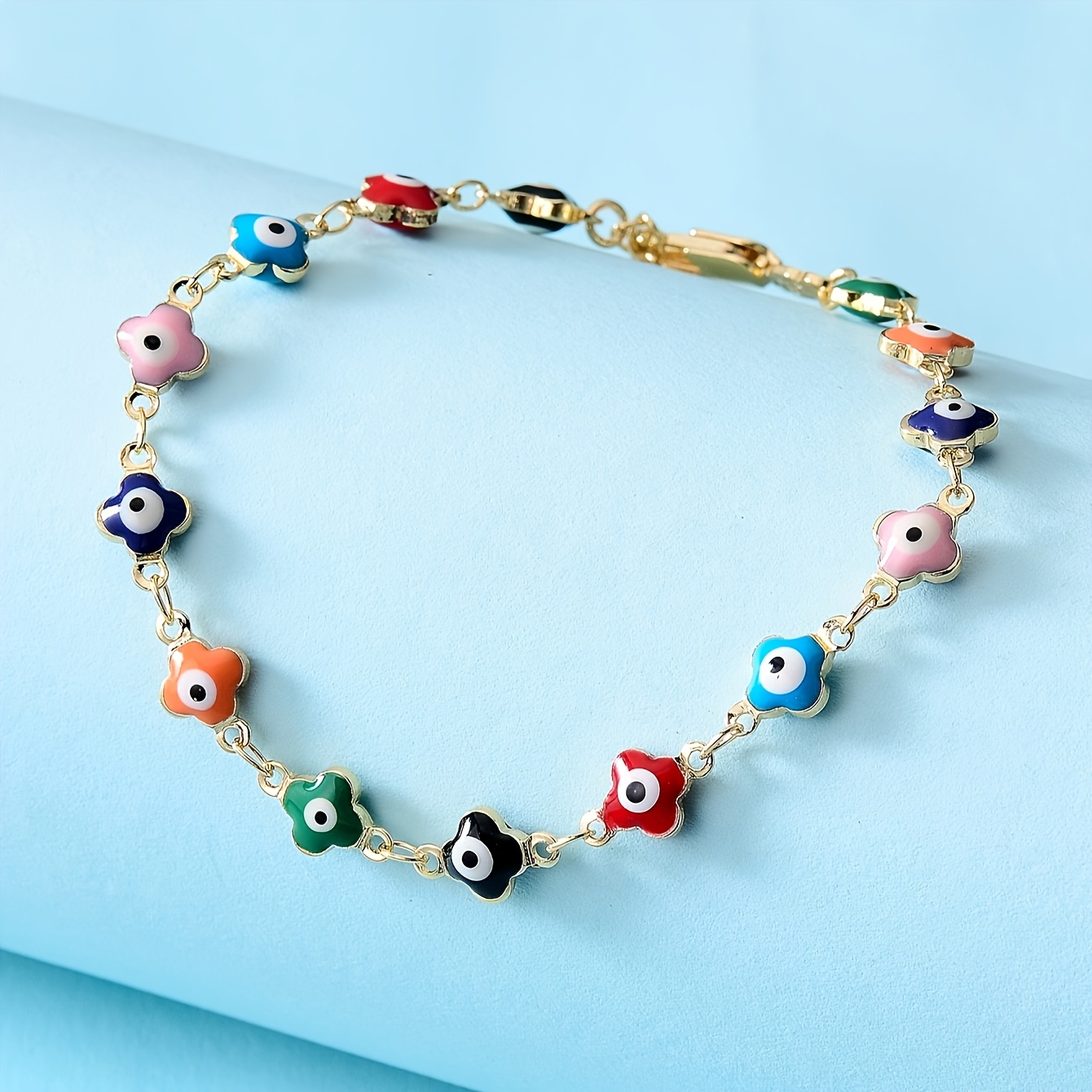 TEMU Pulsera de 1 pieza estilo bohemio minimalista con goteo y , pulsera de metal de una sola capa, adecuada como regalo para para uso diario o