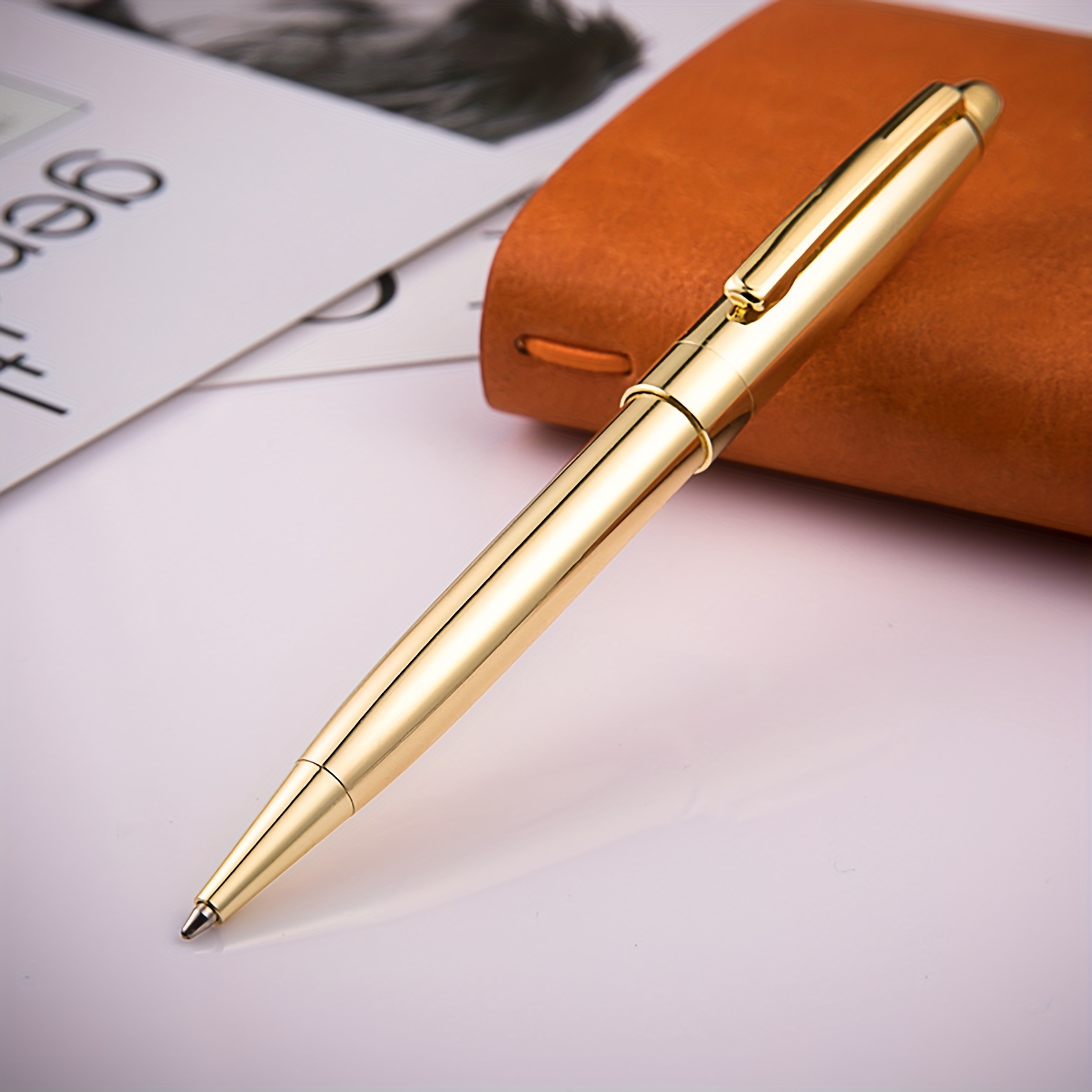 1 Exquisite Metal Stainless Steel Ballpoint Pen, Smooth Writing Business Ballpoint Pen, Vip Customer Gift