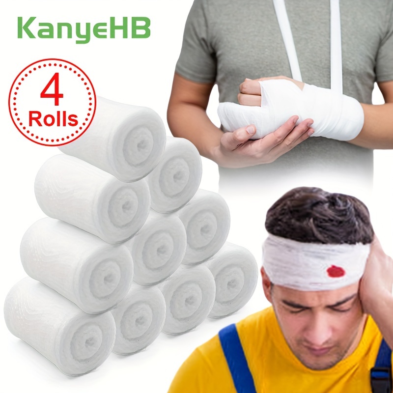 1/5/10 Rolls Absorbent Gauze Cotton Bandage Roll Wound Hemostasis