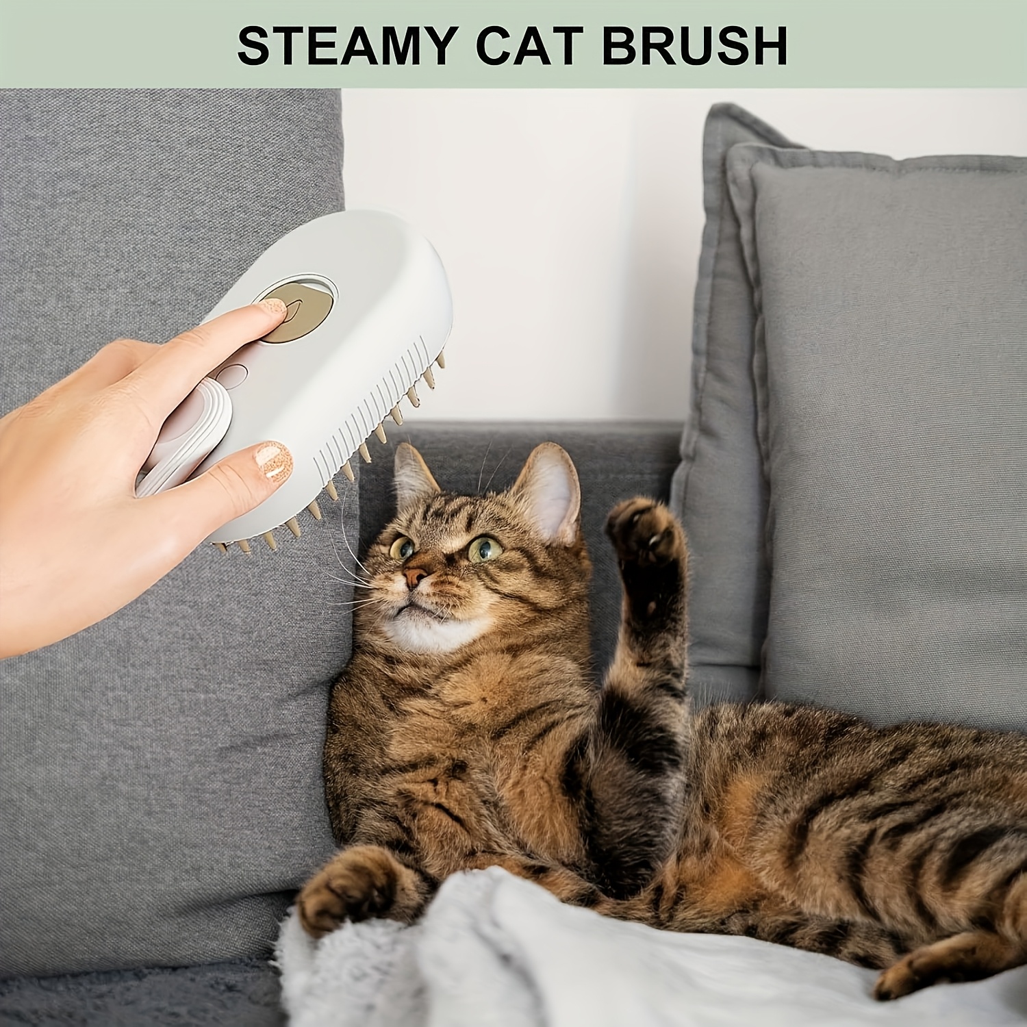 3-in-1 Self-Cleaning Pet Grooming Brush with Steam Spray for Cats Dogs Shedding Control (2026 New Model)