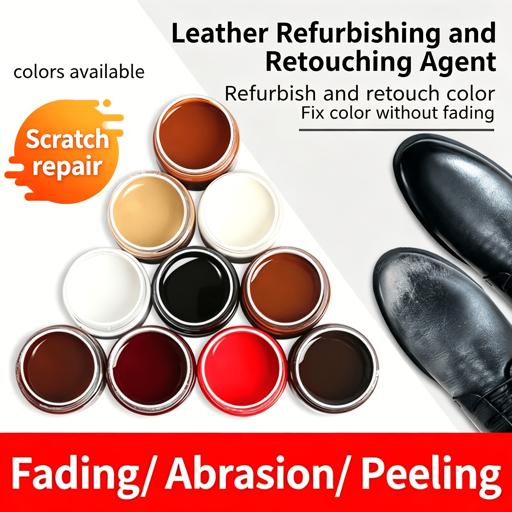 restaurador de color para reacondicionamiento [  restaurador de color - esponja -   de aplicación] diseñado específicamente para la restauración de color en pu envejecido, blanqueado, desgastado,   de color y con arañazos  