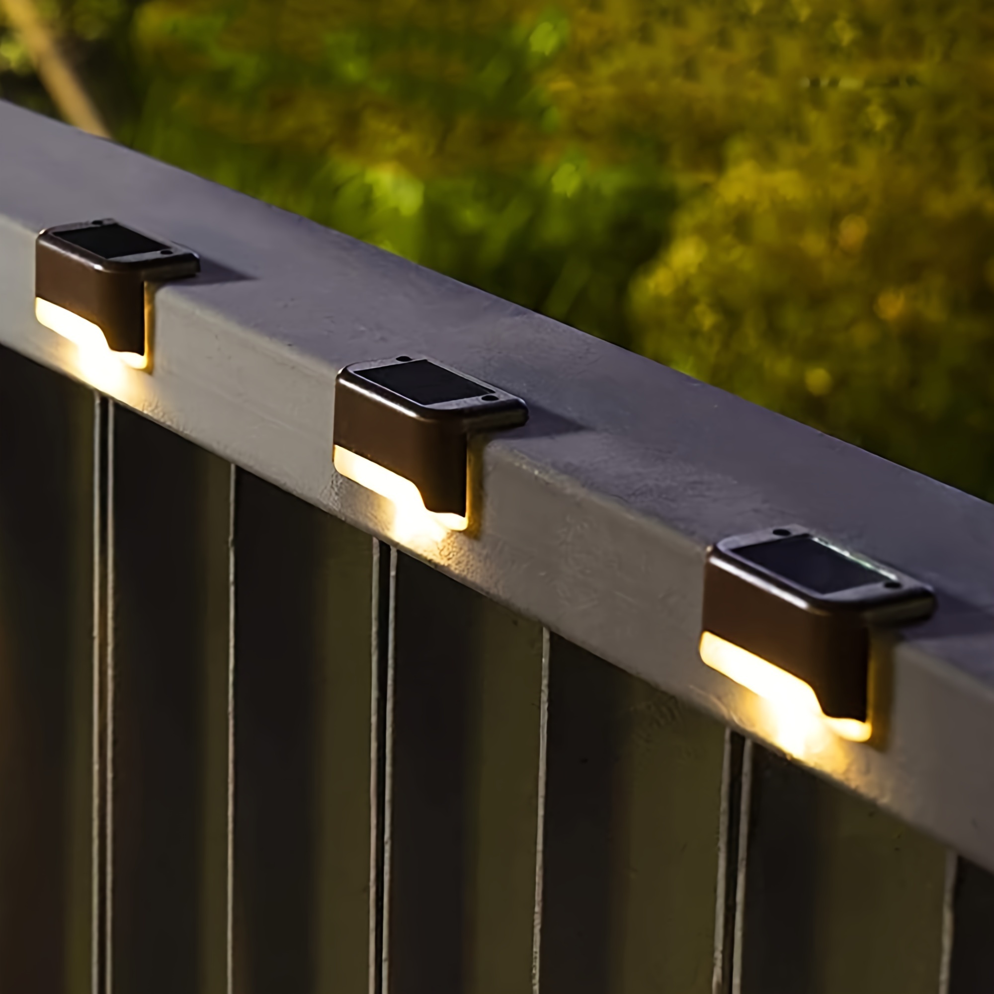 

4/8/12 Pack Solar Deck Lights, Led Lights For Outdoor Stairs, Step, Fence, Yard, Patio, And Pathway (warm White)