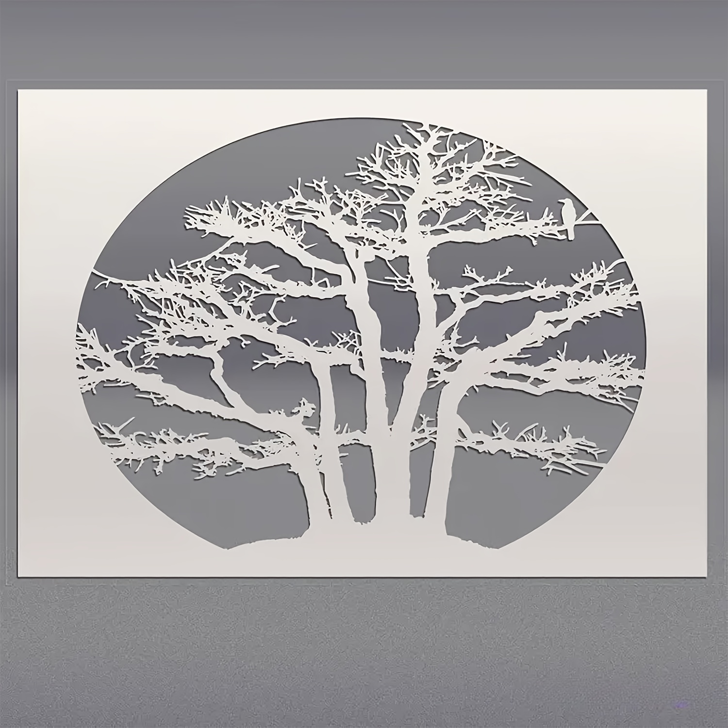 Tree Stencil Reusable 11.7*8.3 Inches For Painting With Paint Brush Drawing Templates For Crafts Wall Art Furniture Canvas