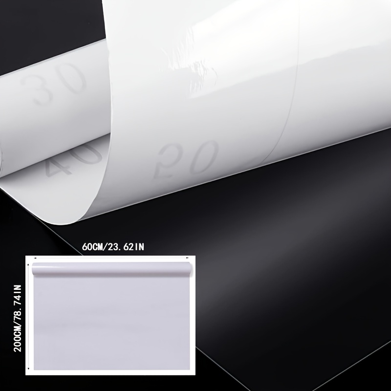 Image of 1 Roll - 60cm Wide Transparent Self-adhesive Pet Film, Waterproof & Oil-proof Wall Protector For Kitchen & Bathroom, Diy Sticker, And High Temperature Resistant, Bathroom Wall Stickers