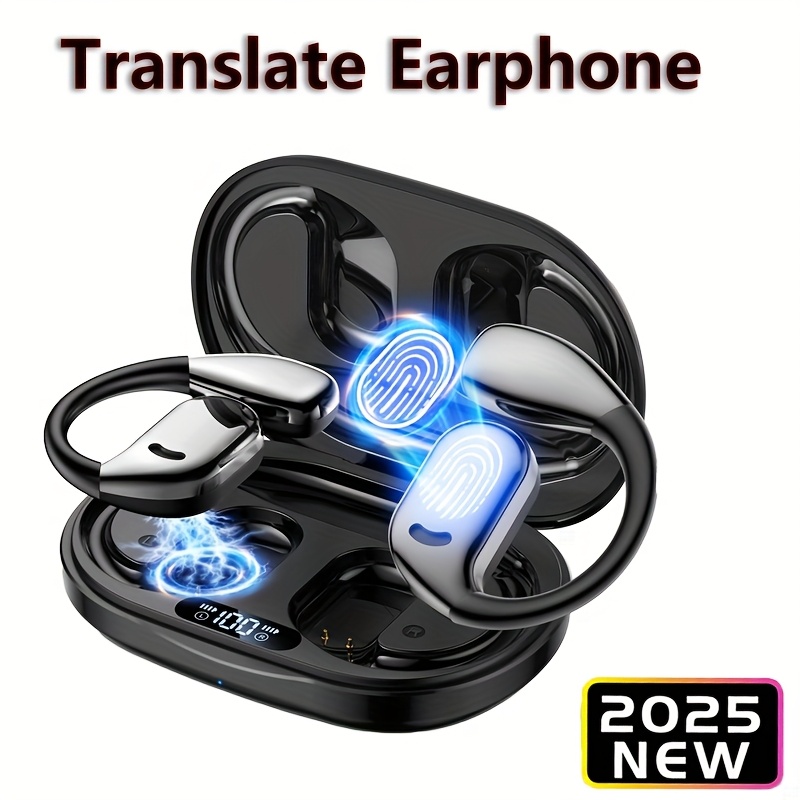 TEMU Language Translation Earbuds, 3-in-1 Translator Ear Earbuds 144 Languages & Accents, Translator Device Voice Translation Wireless Earbuds Real