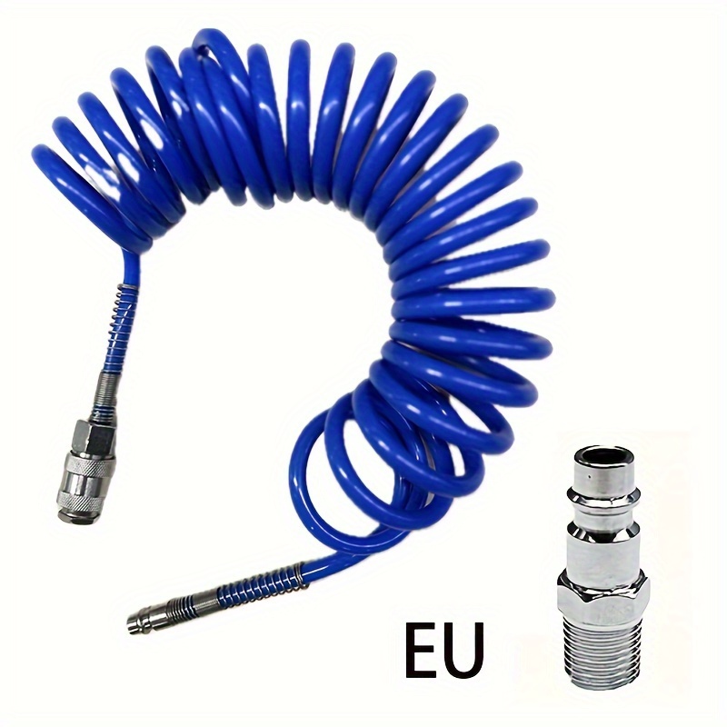 Euro-standard Quick Connect Fittings 5m Pneumatic Air Hose, Flexible Pu Compressed Air Tubing, Durable Industrial Air Tool Accessory