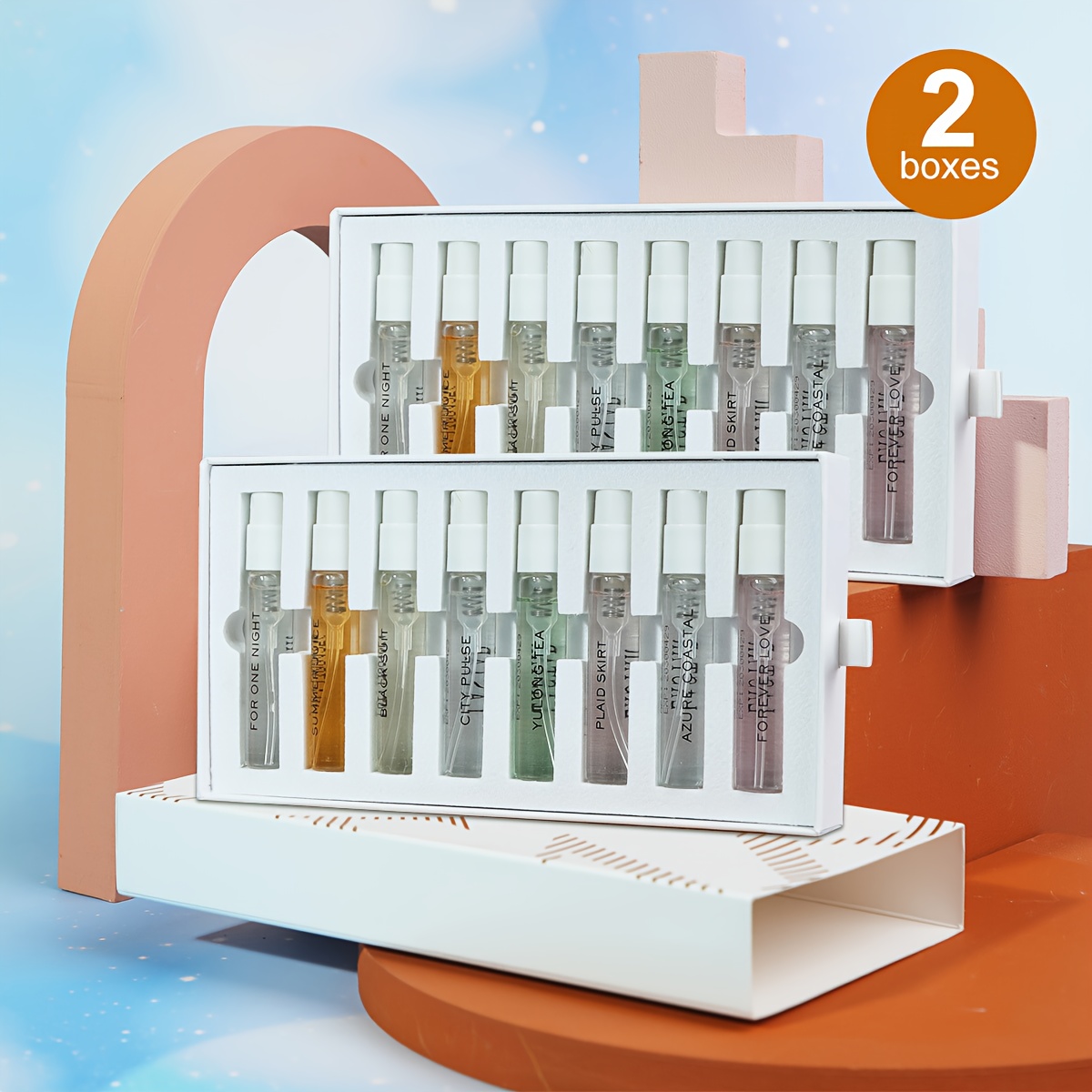 TEMU 2 Boîtes de Parfum pour Femmes, 8 Sets, Fruits Frais et une Variété de Fragrances, Ensemble , , Convient , , Bureau, Cadeau de Saint-Valentin,