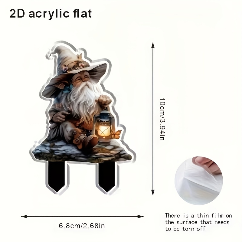 TEMU 2d Flat - 【2d Flat】 2d Flat - [2d Flat] Flat 2d Acrylic, Bohemian With Lanterns - Plastic Fairy Decorations For Outdoor Use, Easy To Set Up,