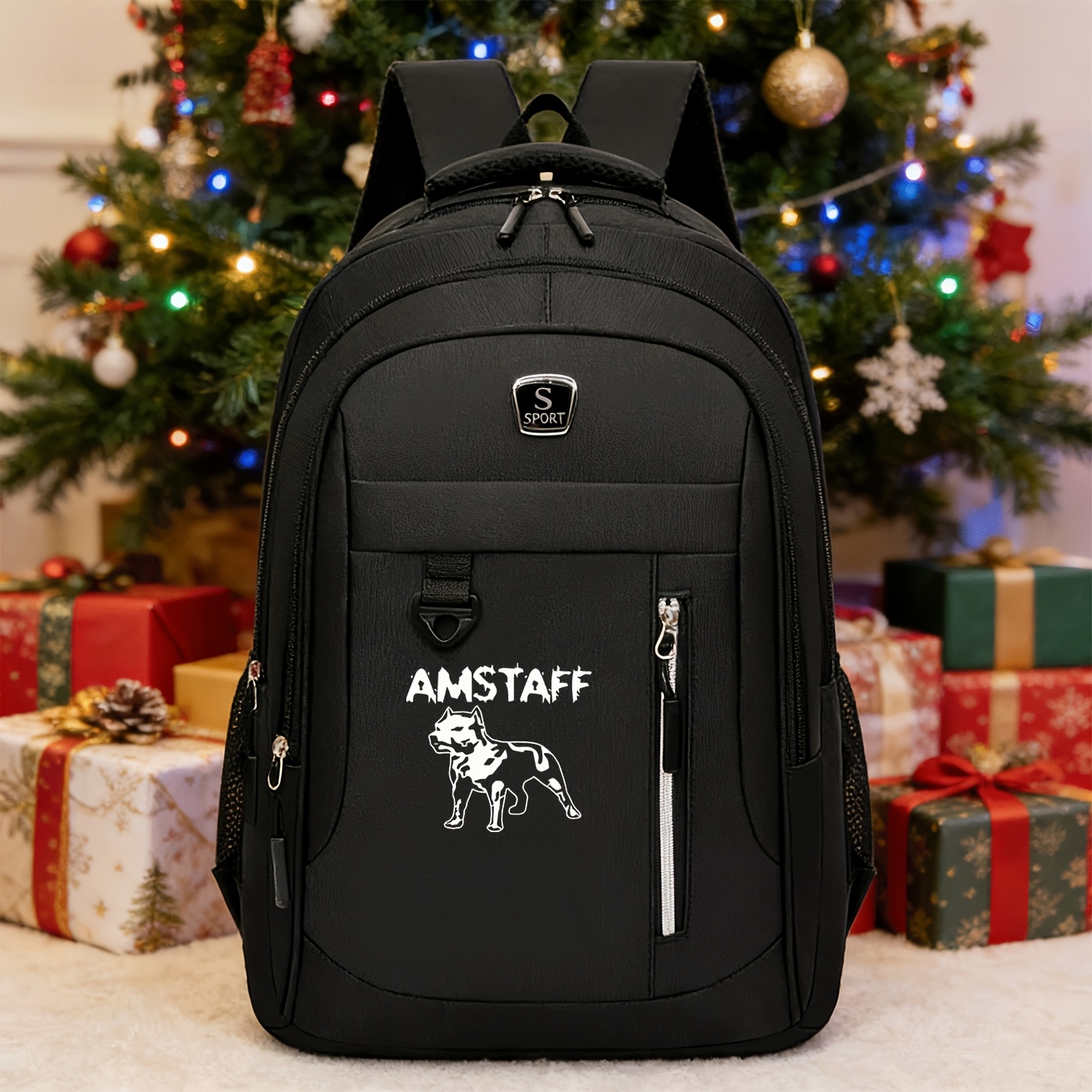 E-shop Rucksack mit Themen-Design, Laptoptasche - ein professioneller Business-Rucksack mit mehreren Fächern, Schultergurten und einer Vordertasche -