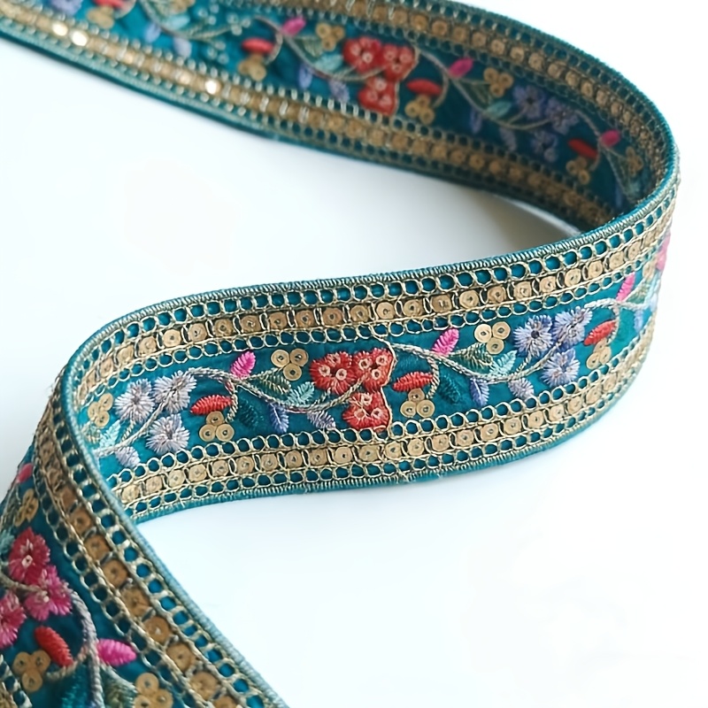 TEMU / 54 Inches Ethnic Style Lace Trim For Ethnic Clothing, Collar, Hem, Bags, Hats, Accessories, Barcode, Diy
