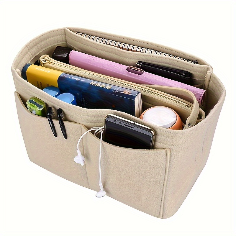 

1pc Cosmetic Storage Bag, Multi-purpose Folding Felt Bag, Large Capacity Makeup Storage Bag, Multi-functional Storage Organizer