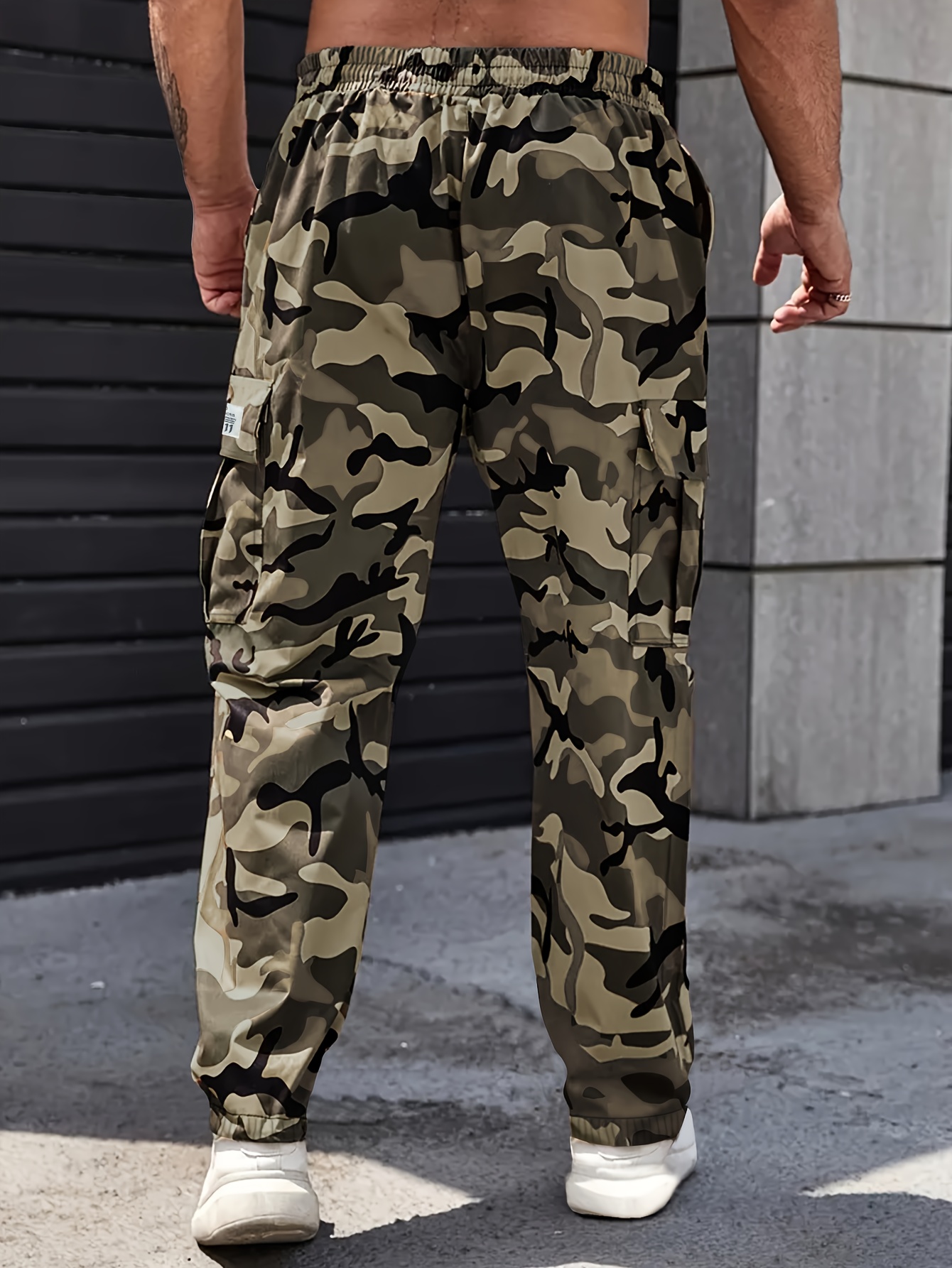mens camo cargo pants military tapered leg - Temu