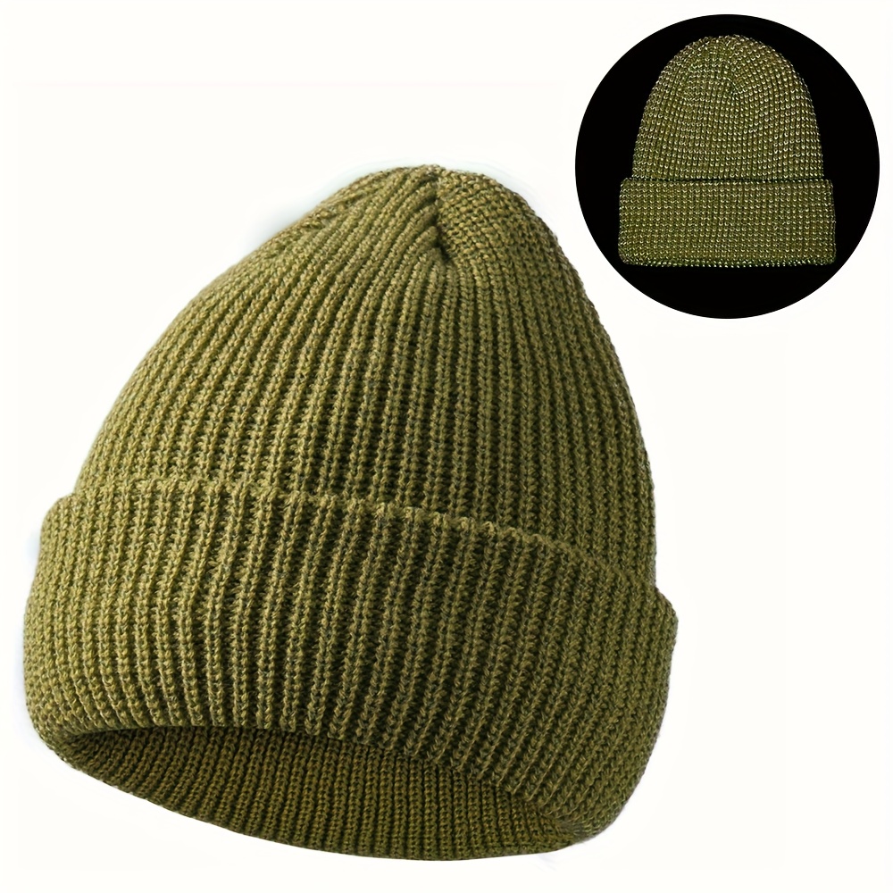 Women Men Cool Shiny Hats Outdoor Glow In The Dark Beanie Hat Street Hip Hop Warm Winter Cap