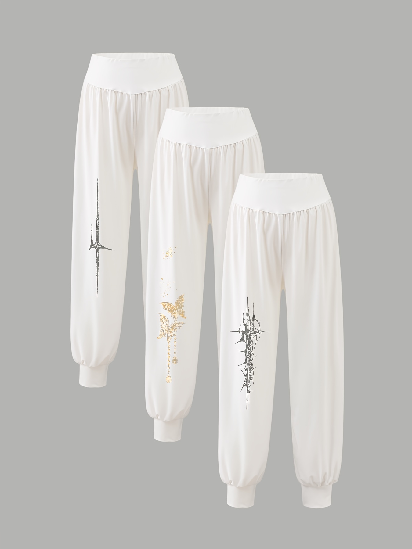 3-Pack Women's Casual Harem Pants for All Seasons