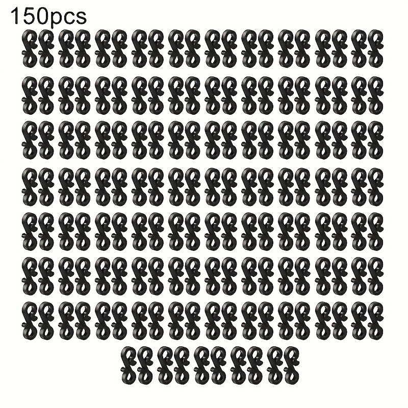 TEMU 150pcs Heavy Duty Christmas Light Clips - No Nails/tools Needed, Easy-to-use Indoor Outdoor Hooks For Gutter/garage/terrace, Perfect For