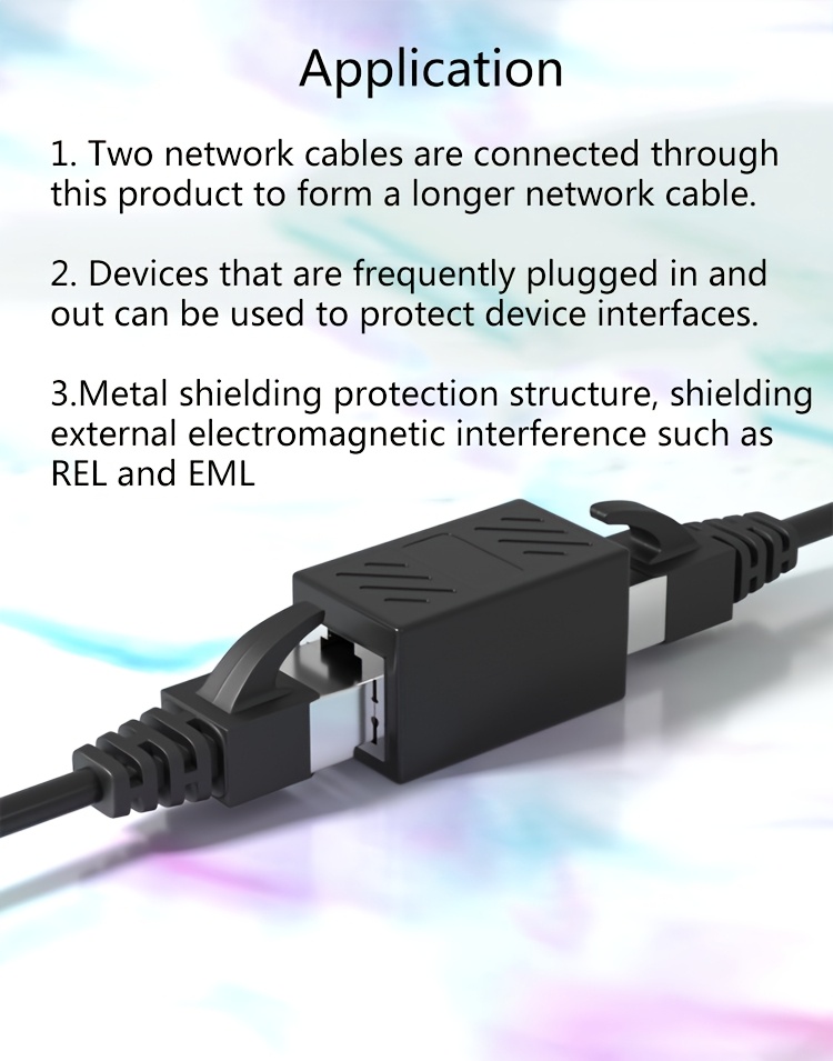 Connecteur Ethernet CAT6 Gigabit, Blindé, pour Extension Directe et Installation Pré-encastrée, Décoration Intérieure