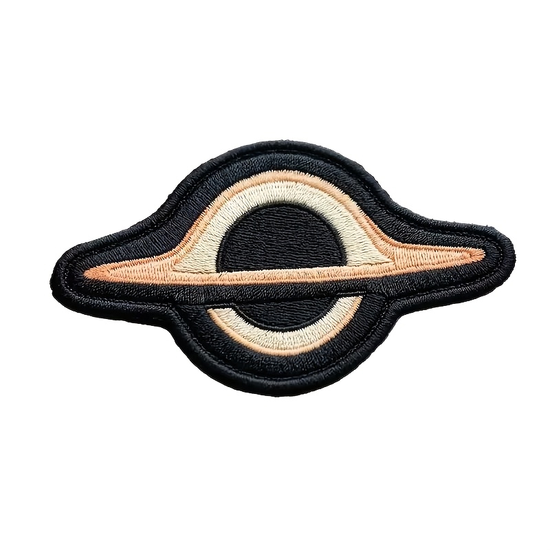 TEMU 1 parche bordado de agujero negro, aplique retro de galaxia espacial, parche de de astronauta para chaquetas, mochilas, sombreros