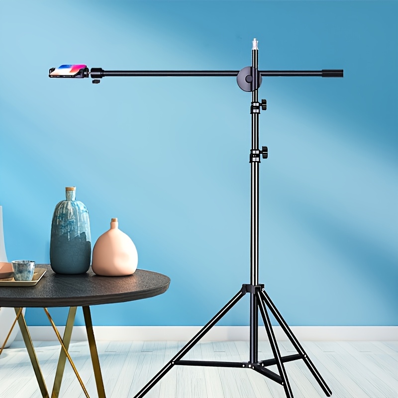 TEMU 2 Sets/ 1 Set Adjustable Phone Tripod Set, With Storage Bag, Console, Phone Holder, Rotatable Horizontal Bar, Desktop Tripod, Lighting Stand For
