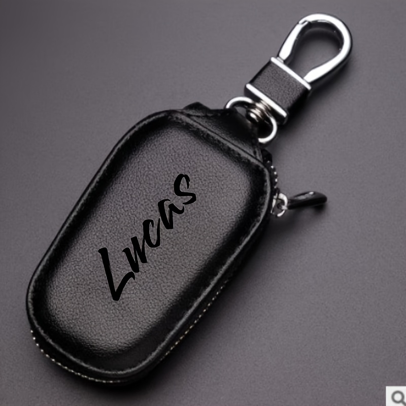 TEMU Personalized Large Capacity Car Key Holder With Initials & Suitable For Keys - Multifunctional Key , Personalize Keychain Case For Men, Gift For