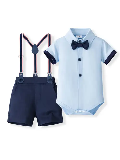 Costume Bébé Garçon Costume Garçon DAIHAN Smoking été Manches Courtes - Avec Gilet Et Nœud Papillon - 2-7 Ans - Coton Vêtement Garçon Costume Bébé Garçon Costume Garçon DAIHAN Smoking été Manches Courtes - Avec Gilet Et Nœud Papillon - 2-7 Ans - Coton Vêtement Garçon