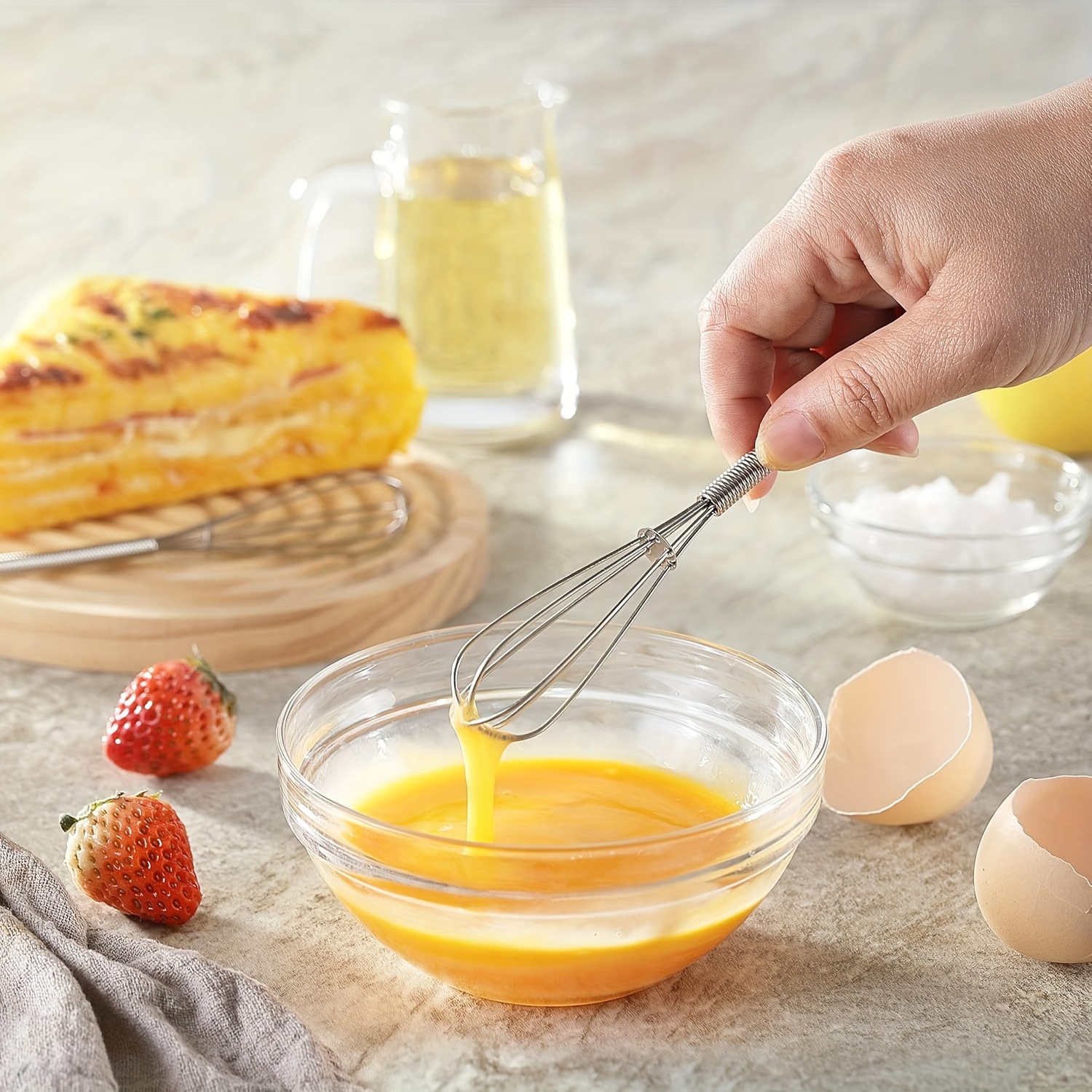 Mini Stainless Steel Whisk for Cooking and Mixing