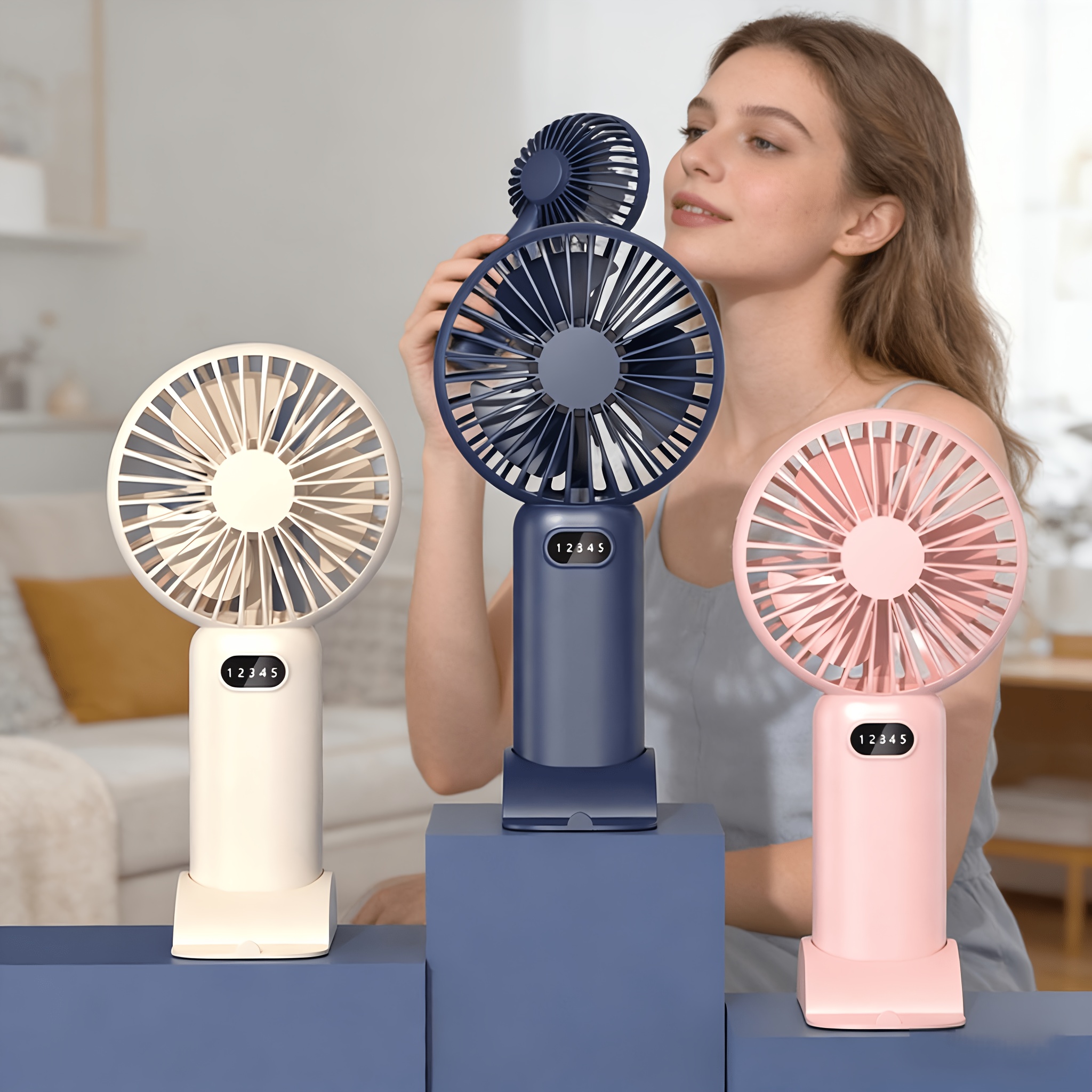 a portable mini handheld fan for travel with usb c charging 1200mah lithium battery compact and exquisite   speed settings high power portable mini fan an   for outdoor trips pocket mini fan