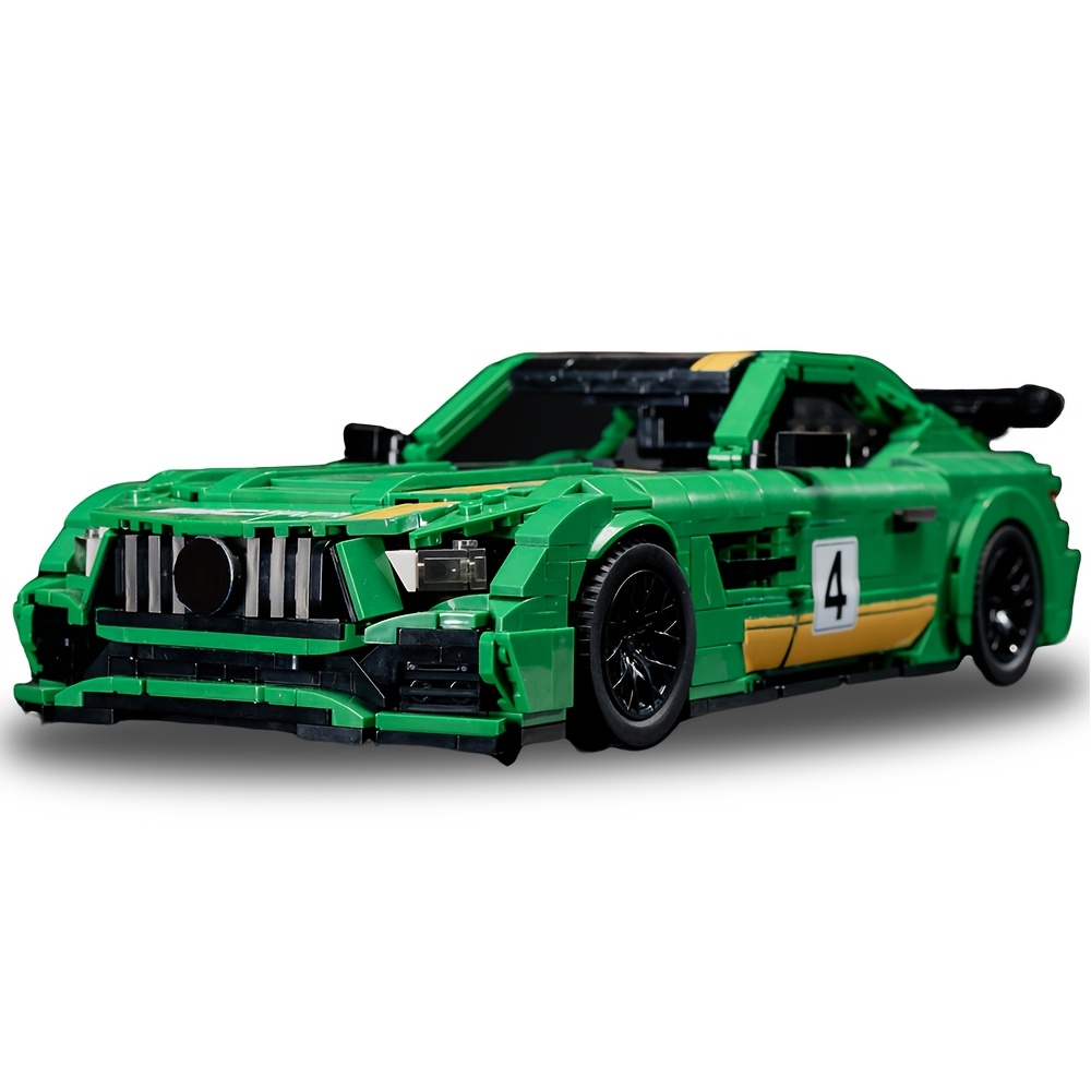 1585+pcs Green Wooden Block Car Assembly Kit, High-difficulty Assembled Car Model, Exquisite Car Model Desktop Decor, Perfect For Model Car Enthusiasts To Collect , Ideal Birthday Gift Jd104